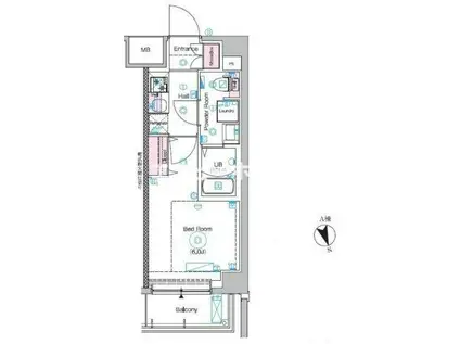 ハイズ戸田マキシヴ(1K/3階)の間取り写真