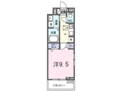 たばさはうすII(1K/1階)の間取り写真