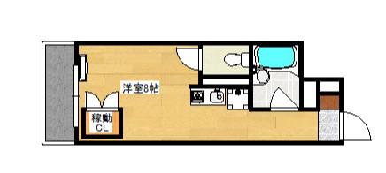 ルミネ己斐(ワンルーム/3階)の間取り写真
