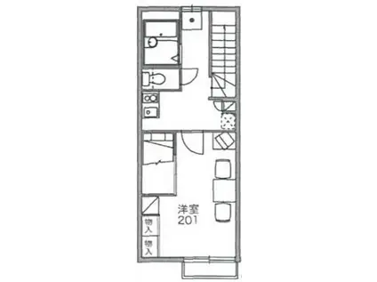 レオパレスレザン23838(1K/2階)の間取り写真
