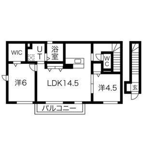 メゾン ラフィーネ(2LDK/2階)の間取り写真