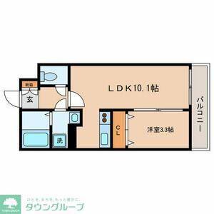 エクセレント東綾瀬(1LDK/1階)の間取り写真