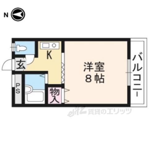 ジュネスⅠ(1K/3階)の間取り写真