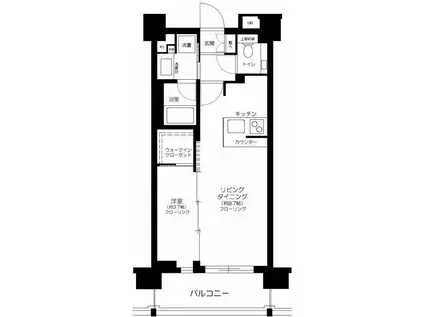 ガーラ・レジデンス浅草(1LDK/7階)の間取り写真