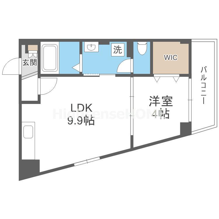 アルカンシェルコート緑橋(1LDK/1階)の間取り写真