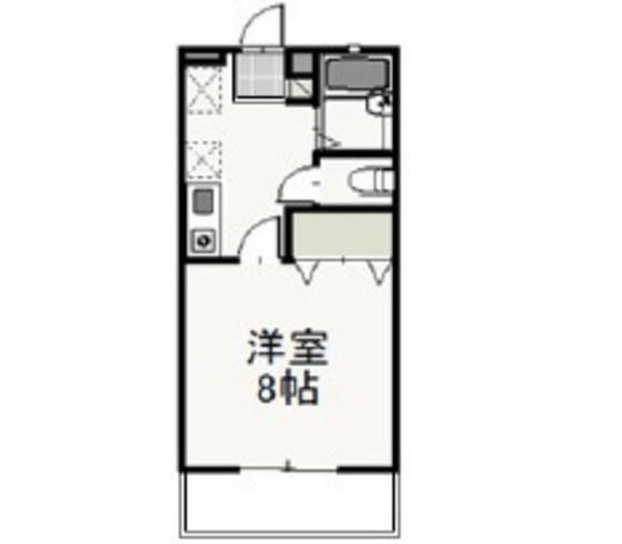 エステート富町(1K/1階)の間取り写真