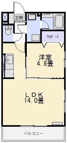 アネシス(1LDK/2階)の間取り写真