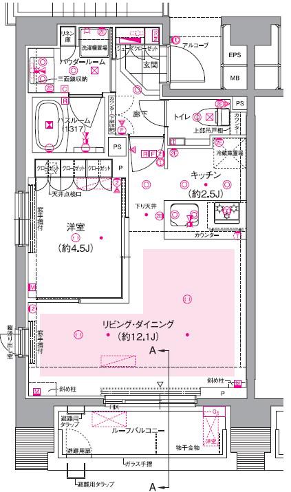 ガーラ・レジデンス本郷三丁目(1LDK/11階)の間取り写真