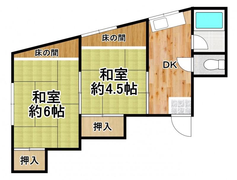 佐藤マンション(2LDK/2階)の間取り写真
