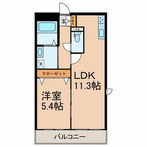 オッサボヌール船堀(1LDK/1階)の間取り写真