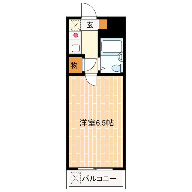 クレセント中泉(1K/3階)の間取り写真