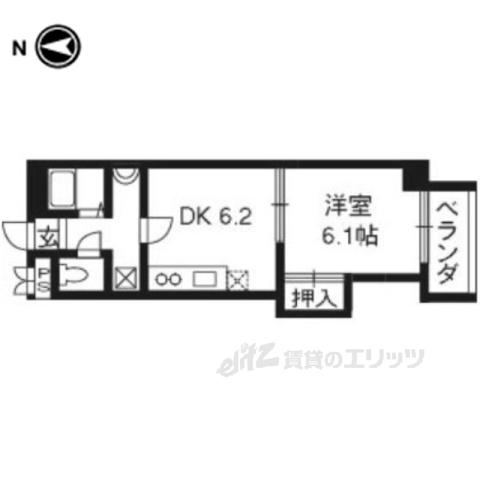 もくせいひろば(1DK/3階)の間取り写真