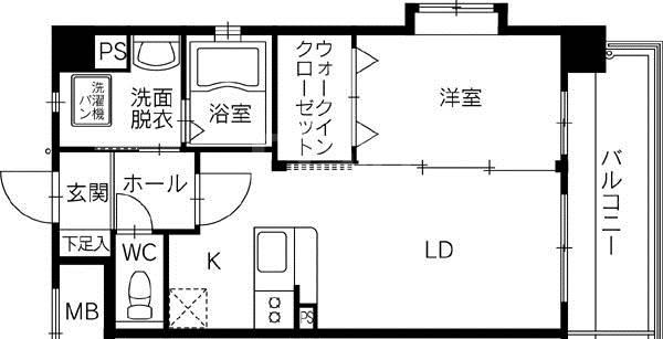 サンシャインM&S三番館(1LDK/4階)の間取り写真