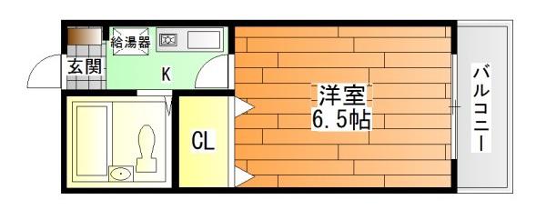 エスティライフ喜志駅前(1K/4階)の間取り写真