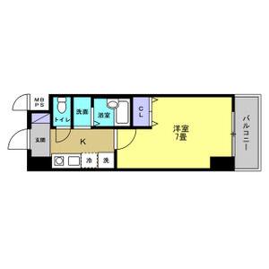 リアライズ黄金(1K/4階)の間取り写真