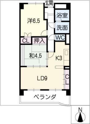 GENIUS(2LDK/6階)の間取り写真