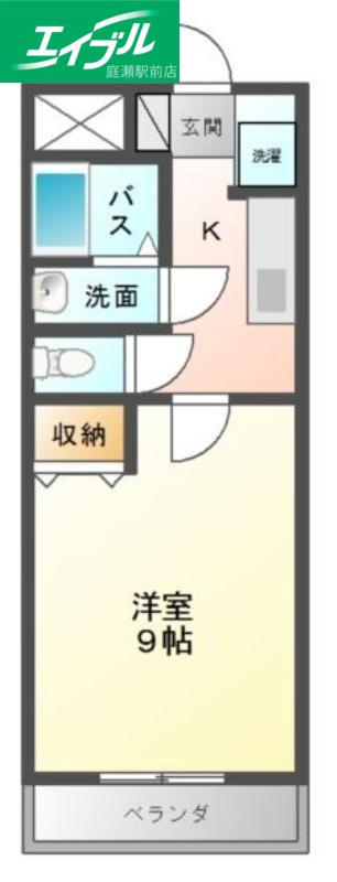 エポックハシマ I(1K/2階)の間取り写真