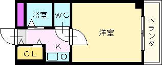 T-SYA白鷺コート(1K/2階)の間取り写真