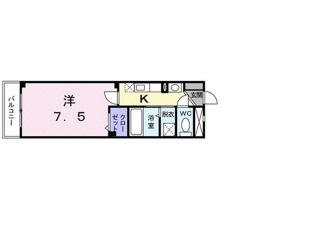 PRIMERO TAKANO(1K/3階)の間取り写真