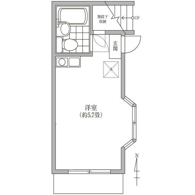 レトロ桜上水(ワンルーム/1階)の間取り写真