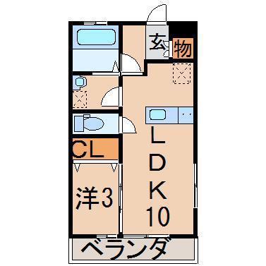 プランドール大森(1LDK/2階)の間取り写真
