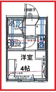 ティーエム千住宮元町(ワンルーム/2階)の間取り写真