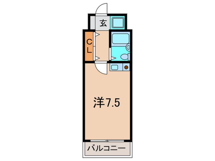 ピア40(ワンルーム/4階)の間取り写真