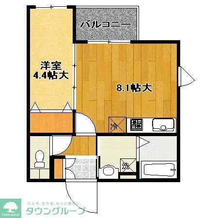FIORE SHIBUYA(1LDK/2階)の間取り写真