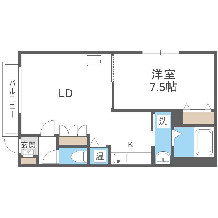 ドリームライフ(1LDK/1階)の間取り写真