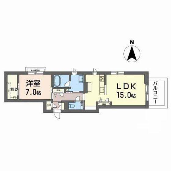 シャーメゾン上中野(1LDK/4階)の間取り写真