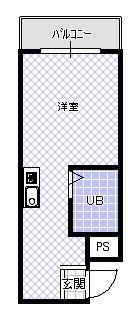 マンション麻生(ワンルーム/2階)の間取り写真