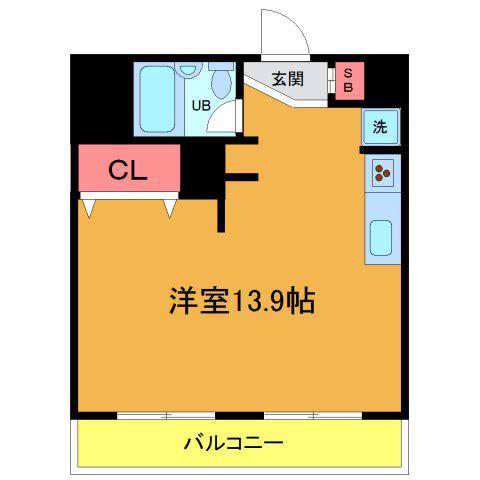 イトーピア市川マンション(1DK/4階)の間取り写真