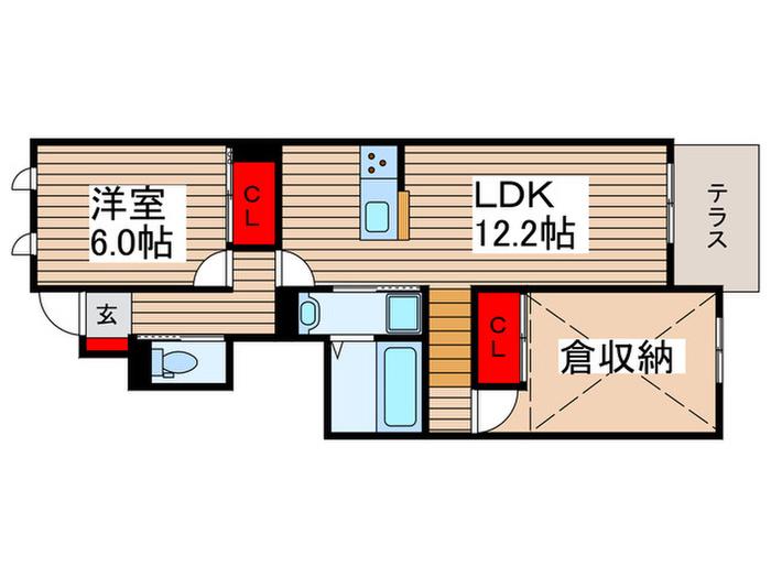 VALE STER(2LDK/1階)の間取り写真