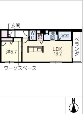 SHA MAISON GREENSCENT(1SLDK/2階)の間取り写真