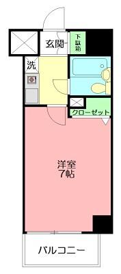 サニークレスト湘南平塚浅間町(1K/9階)の間取り写真