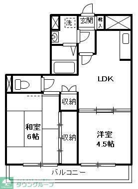 プレシアスムラタ(2LDK/5階)の間取り写真