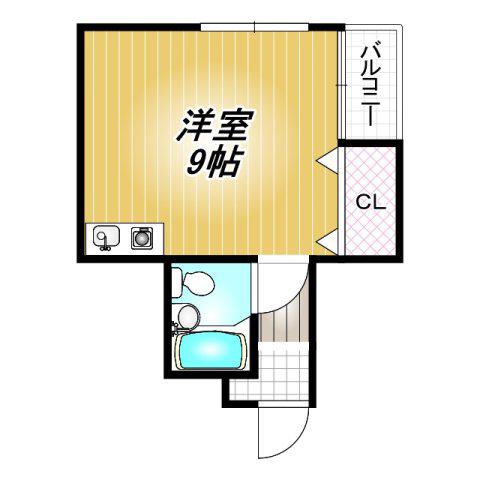 メゾンD(ワンルーム/1階)の間取り写真