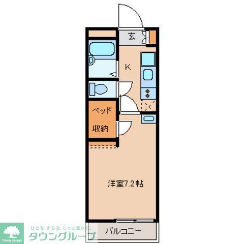 レオパレスすゞの木(1K/1階)の間取り写真