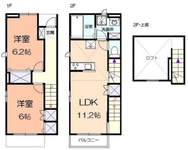 KINOIE TERRACE(2LDK/1階)の間取り写真