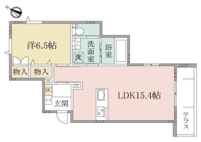 ヘーベルヴィレッジGRAN BLISS 武蔵浦和(1LDK/3階)の間取り写真