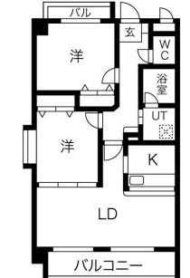 CASA MEZZO PIANO(2LDK/2階)の間取り写真