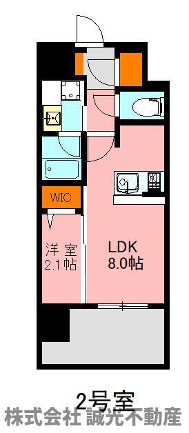 デュ・レジア博多レジデンス(1LDK/6階)の間取り写真