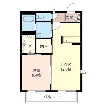 アネックスI(1LDK/2階)の間取り写真