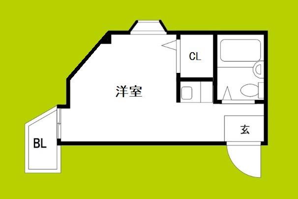 アーバンハイツ上新庄(ワンルーム/3階)の間取り写真