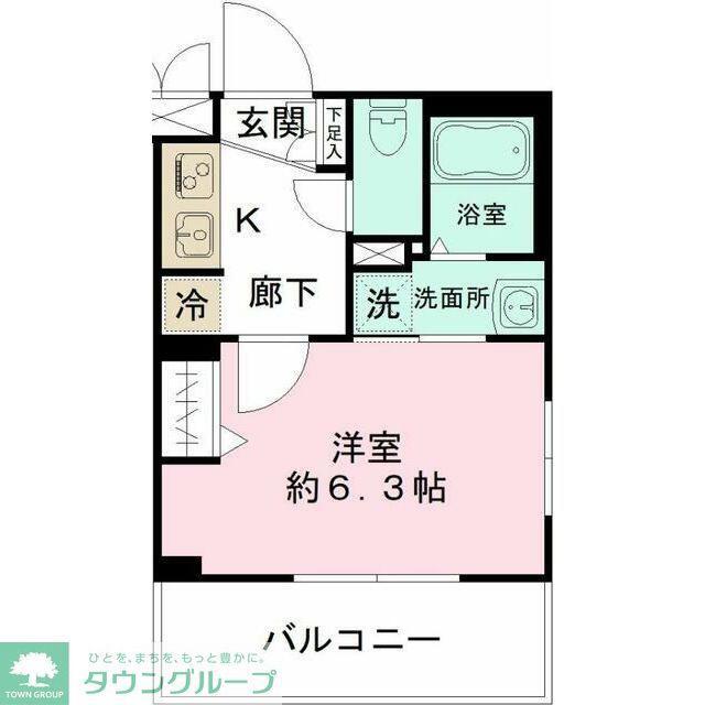 NーSTAGE つきみ野(1K/2階)の間取り写真