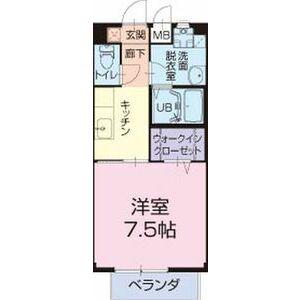 BLOSSOMI(1K/2階)の間取り写真