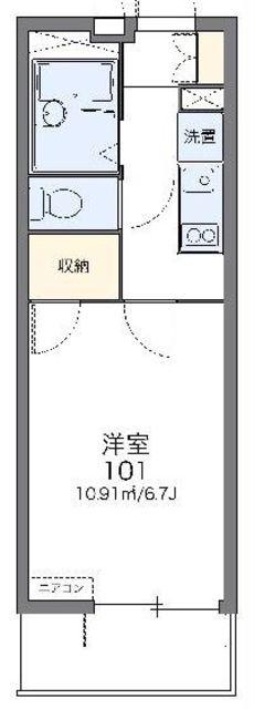 レオパレススペランサ明花(1K/3階)の間取り写真