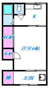 柏戸アパート(1K/1階)の間取り写真
