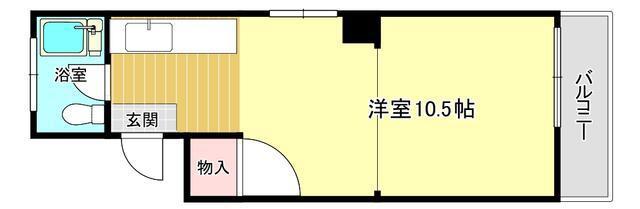 エトワールマンション(1K/3階)の間取り写真