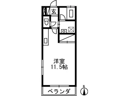 マイフィルド(ワンルーム/1階)の間取り写真